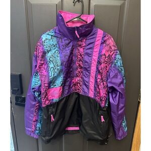 Vintage Edelweiss Ski Wear‎ Lightweight Jacket Women's Large Geometric Retro